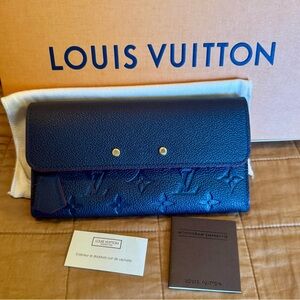 Louis Vuitton Navy Blue Monogram Wallet
